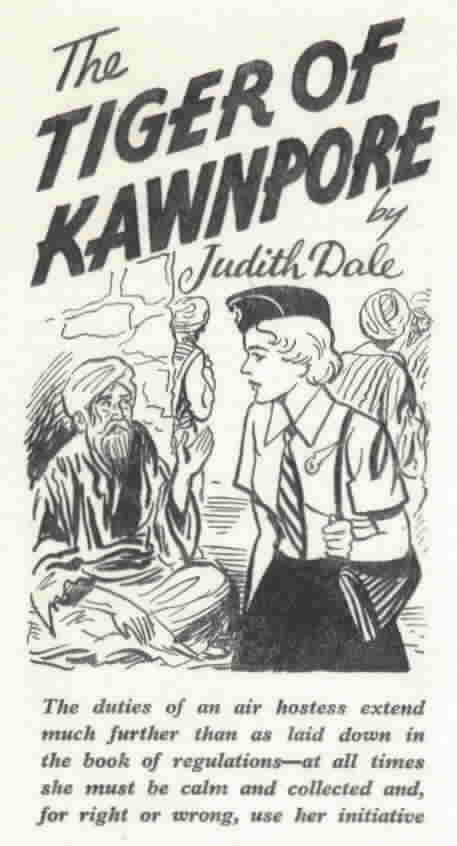 The duties of an air hostess extend much further than as laid down in the book of regulations - at all times she must be calm and collected and, for right or wrong, use her initiative.